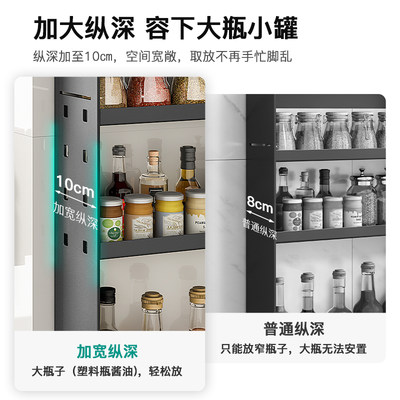 厨房调料置物架壁挂式调味品佐料油盐酱醋收纳架免打孔墙上挂架