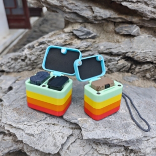 相机电池收纳盒适用索尼FZ100富士W235 彩虹磁吸保护盒便携防尘壳