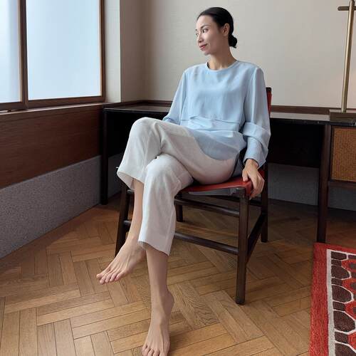 THE EASE舒适派 18姆米真丝双绉桑蚕丝衬衫 春季新品休闲品质上衣
