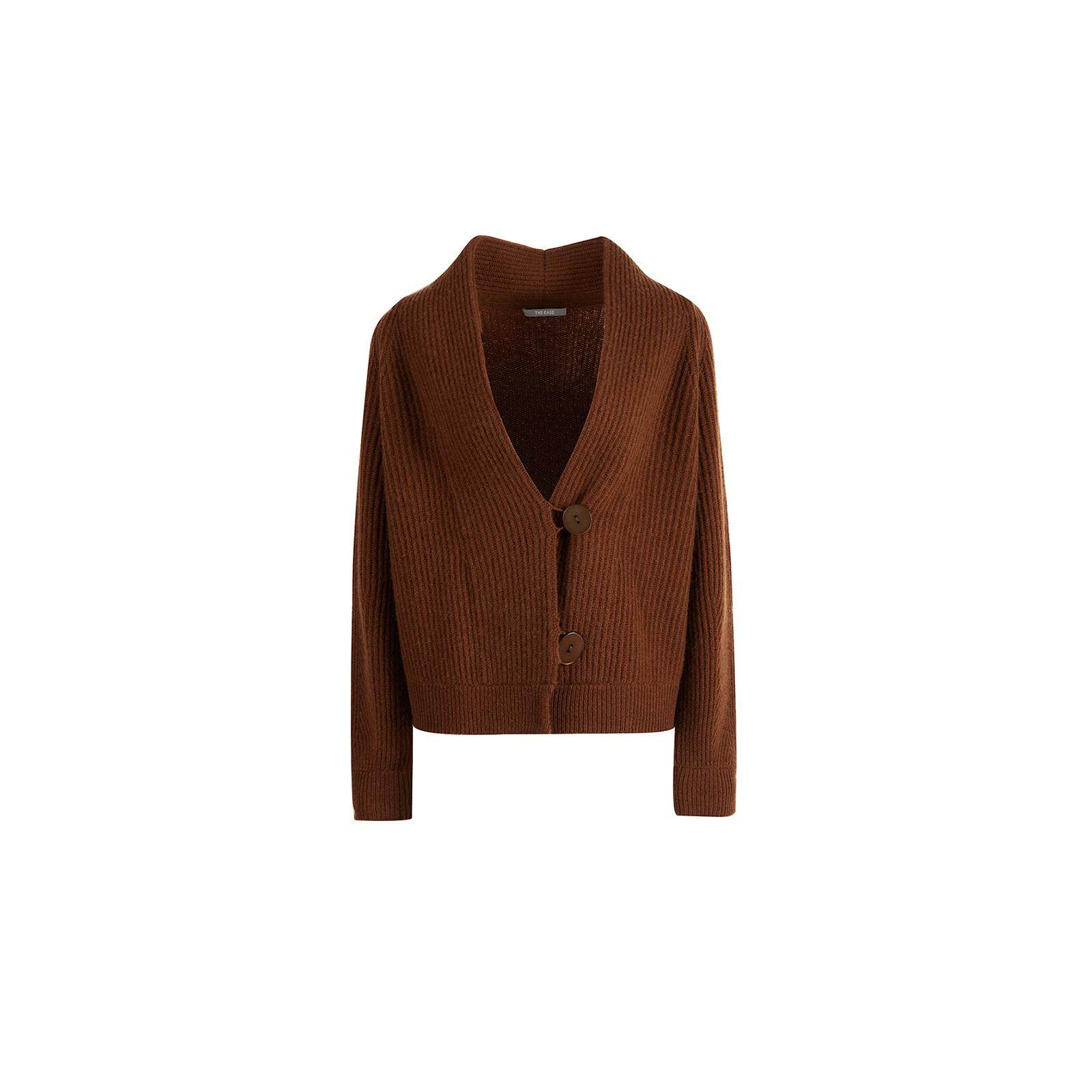 THEEASE舒适派【门店款】100纯山羊绒小众设计羊绒 V领毛