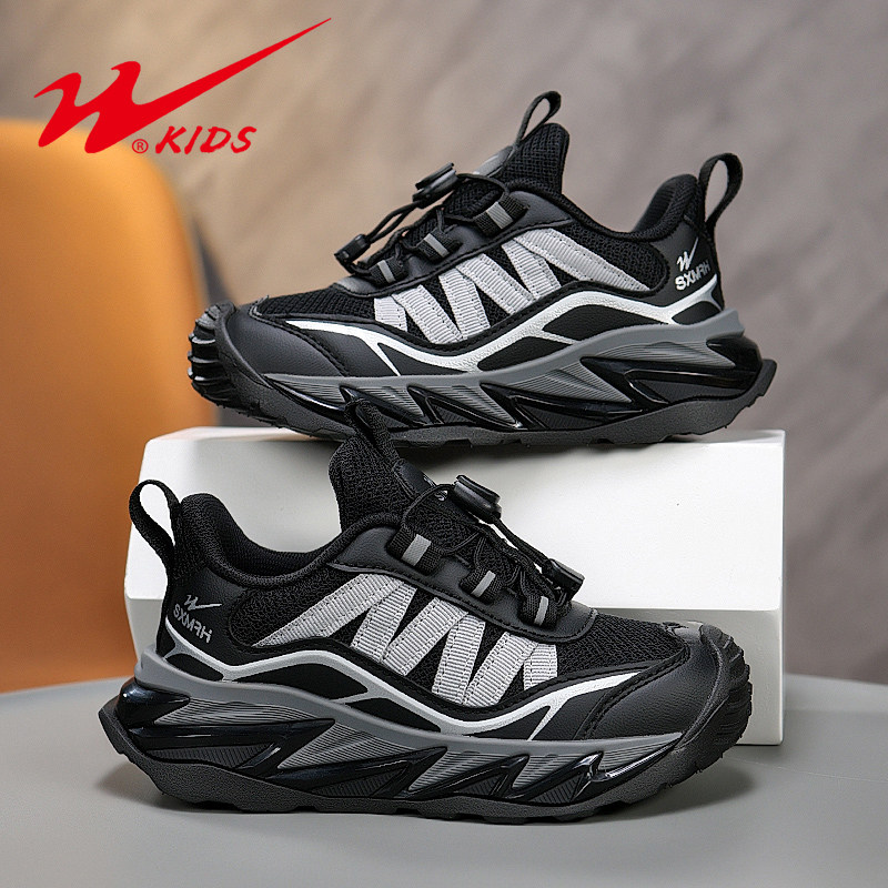 双星男童鞋子2025春秋款网面透气运动鞋儿童机能鞋超轻软底跑步鞋