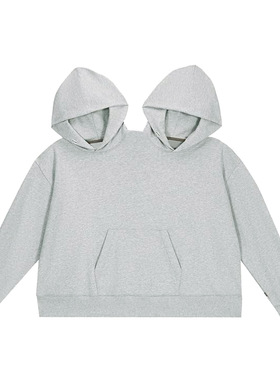 欧美创意情侣双人连体卫衣亲密卫衣连体亲密连帽卫衣宽松纯色卫衣