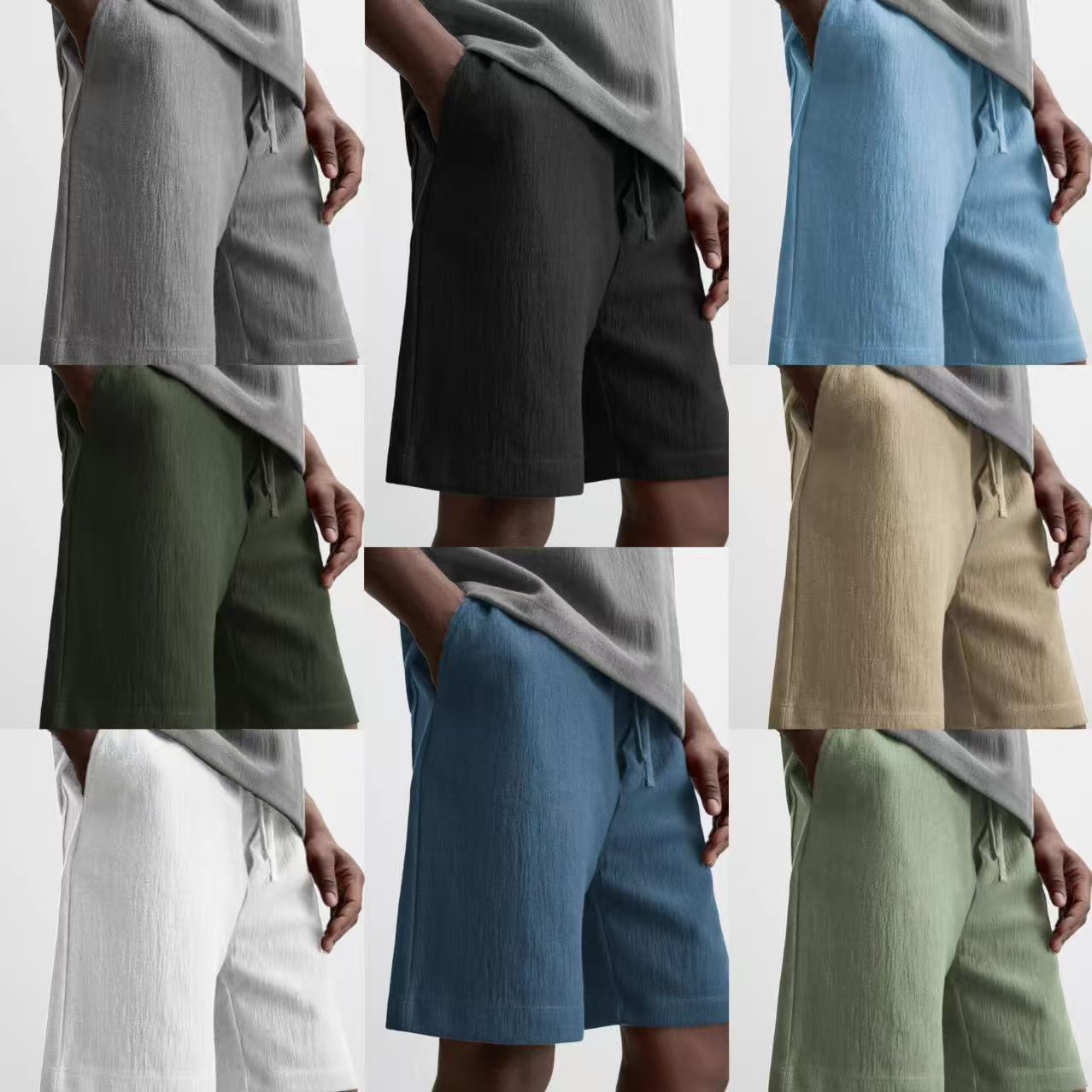 纯色运动五分裤男士休闲短裤