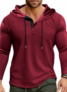 Loose-fitting longsleeved pullover jacket宽松连帽长袖上衣T恤