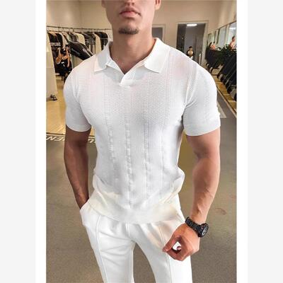 轻熟风针织短袖POLO衫半袖上衣