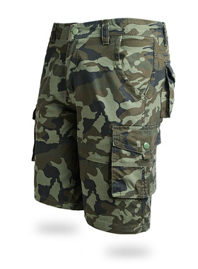 Summer camo cargo shorts 夏季迷彩工装短裤欧美男士直筒五分裤