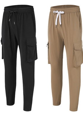 Overalls quick-drying sweatpants跑步健身工装裤速干运动长裤男