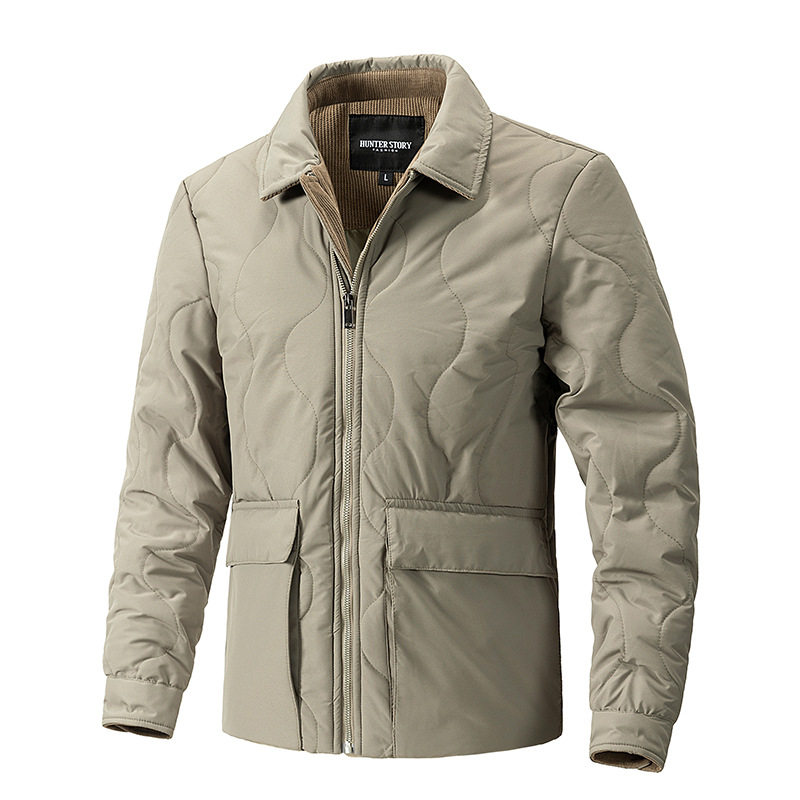 Businesscorduroy cotton jacket商务立领棉服外套灯芯绒宽松棉衣