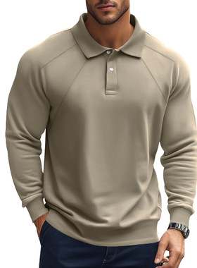 Polo shirt,plain colored base layer shirt 长袖polo衫男打底衫