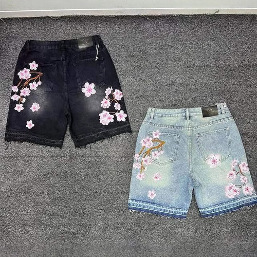 刺绣牛仔短裤原宿嘻哈个性短裤