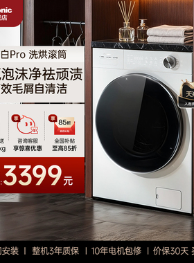 [大白pro]松下烘一体洗衣机家用全自动10KG洗官方旗舰店N4FD1