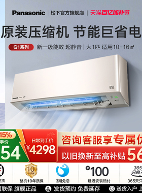 松下双排大一匹空调挂机家用新一级能效变频冷暖两用除菌LG9KQ10N