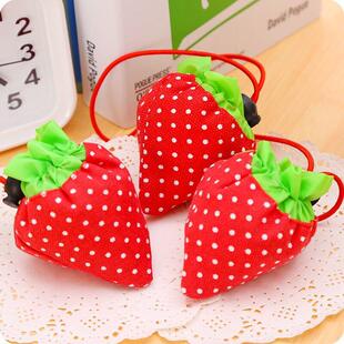 Large Strawberry Shopping Bag - Portable and Foldable Strawb