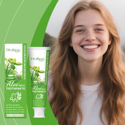 ORALHOE Aloe Mint Toothpaste - Gentle Care for Cleaning Teet
