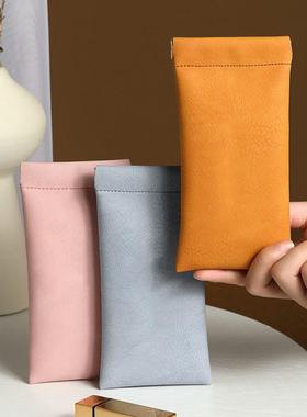 Wholesale Women's Portable Leather Glasses Case with Auto-Cl