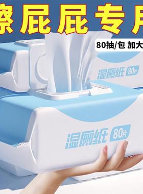 Family-sized flushable wet wipes for toilets, adult antibact
