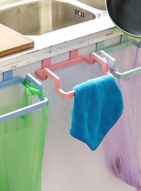 No-drill hanging kitchen cabinet storage rack, plastic trash