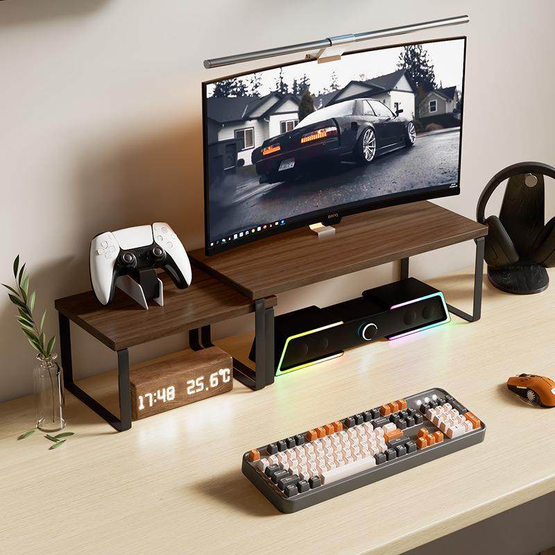 Computer Monitor Riser Stand Desk Organizer Shelf Elevating