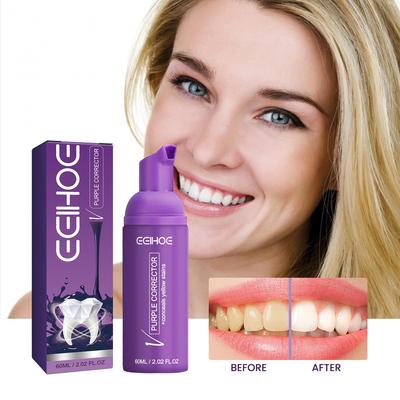 EELHOE Purple Teeth Cleaning Mousse: Deep Cleans Stains, Pla