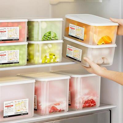 Food-grade large capacity refrigerator storage box with lid,