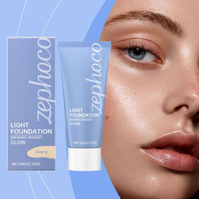 Zephoco Ivory White Long-lasting Concealing Foundation Liqui