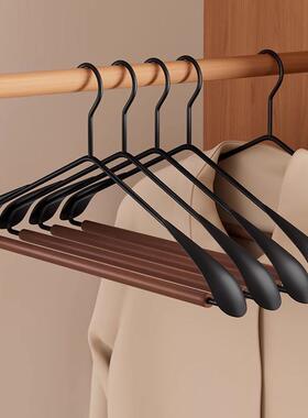 Solid Beech Wood Hanger for Home Use, Short Neck with Wide S