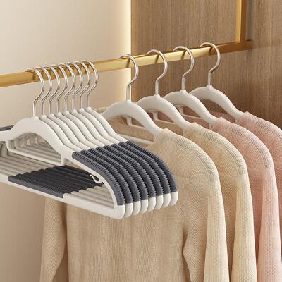 Non-slip, mark-free clothing hanger designed for home use. I