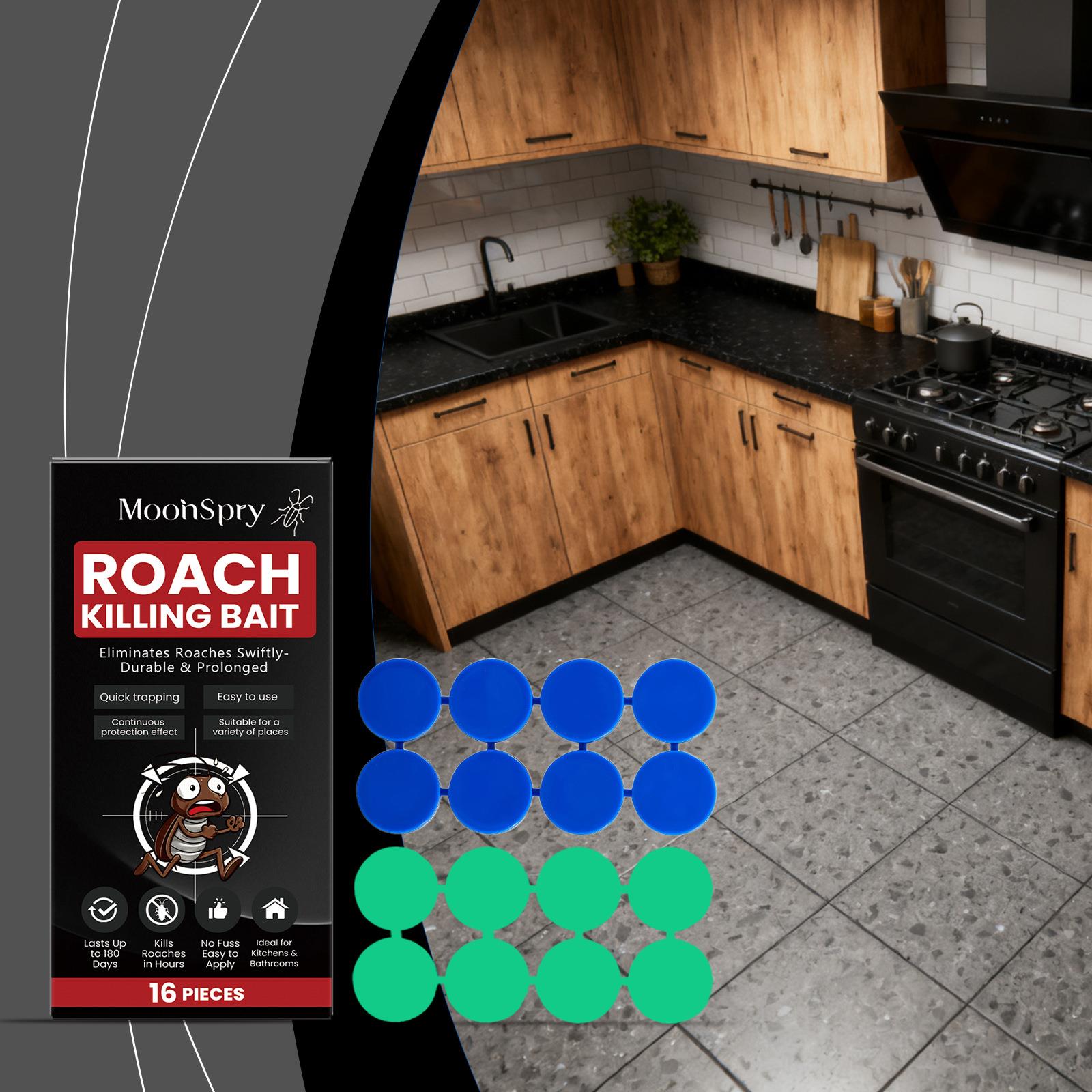 MOONSPRY Cockroach Bait Strips - For Indoor Use, Ideal for R