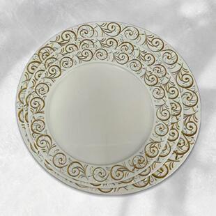 Large Vintage Carved PET Fruit Plate, Round Thickened Kitche