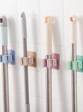 No-drill Mop Holder, Bathroom Mop Hanger, Wall-mounted Mop C