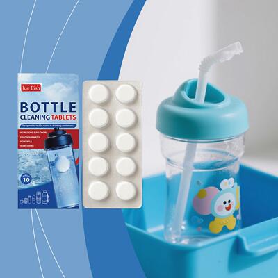Jue Fish Water Bottle Cleaning Effervescent Tablets - For co