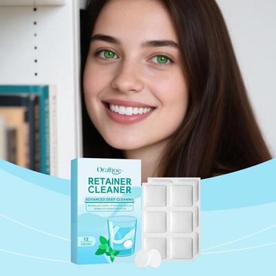 ORALHOE Denture Cleaning Effervescent Tablets - Gentle and e