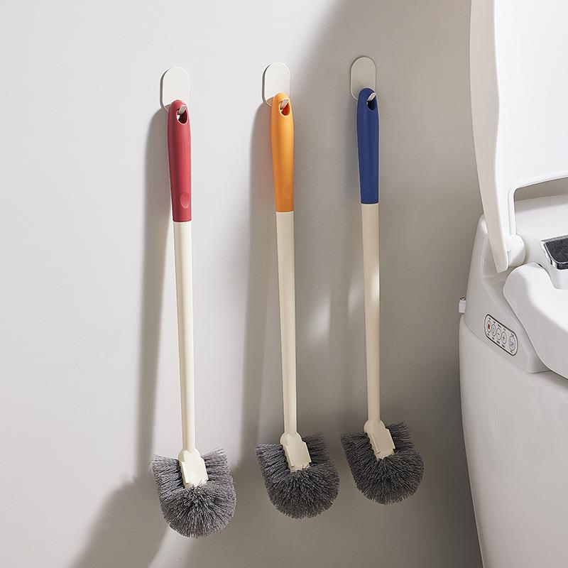 Color-Contrast Toilet Brush for Home Use, Wall-Mounted Long