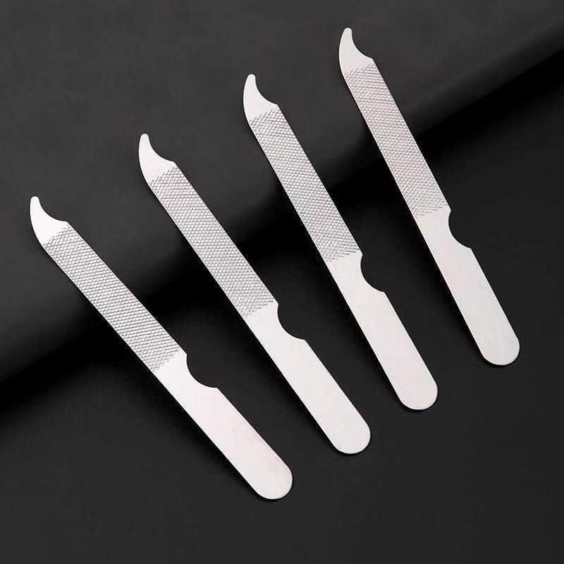 Nail file and buffer manicure tool, stainless steel nail fil