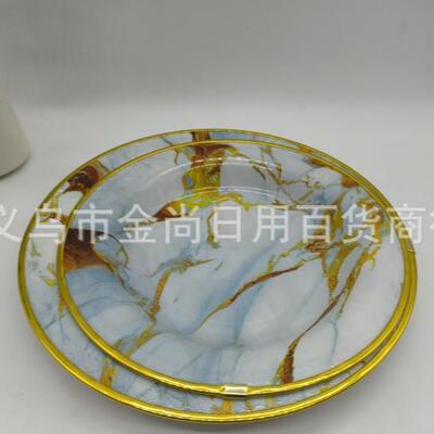 Wholesale of various patterned, gold-rimmed fruit plates for