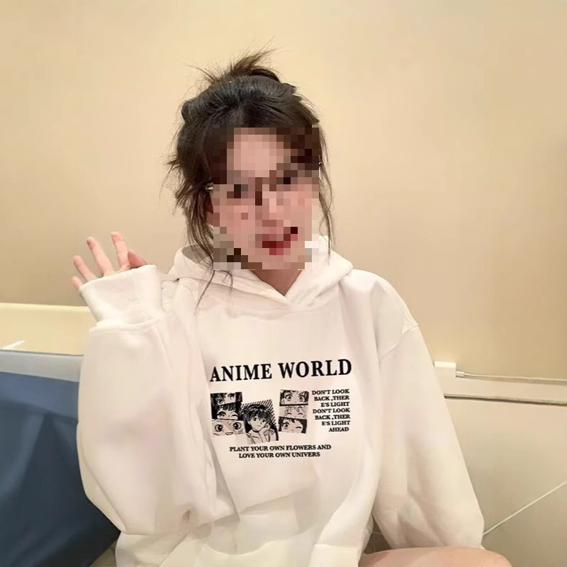 卫衣女连帽2024秋冬季新款宽松高级感外套校园风小众设计感上衣女