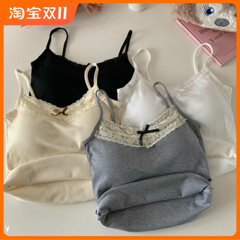 纯欲吊带背心上衣女2024新款