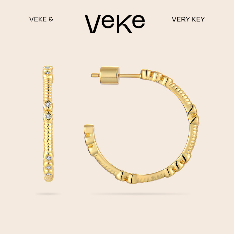 VEKE「一池星光」耳环小众复古时尚高级感显脸小耳饰耳钉,饰品/流行首饰/时尚饰品新,耳环,淘宝优惠券,粉丝福利购,淘宝优惠卷