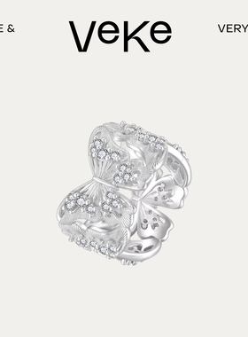 VEKE「蝴蝶」高级感戒指镂空法式指环显手细时尚气质戒指SR17819A