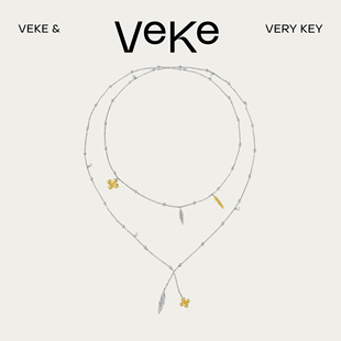 【黄灿灿同款】VEKE「枕春」长款叠戴精致锁骨链简约项链NC16943A