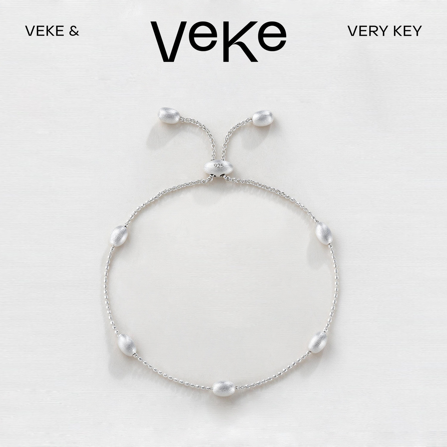 VEKE「月光曲」纯银项链法式精致气质叠戴925银短款项链NC19131A