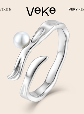 VEKE珍珠戒指小众设计