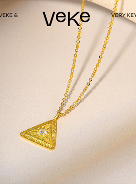 VEKE「方向感」女士锁骨链小众设计时尚项链女