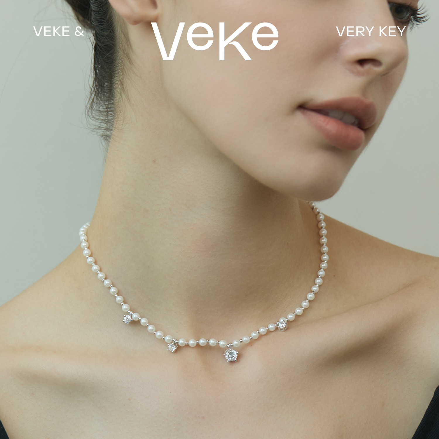 VEKE珍珠项链女气质高级感