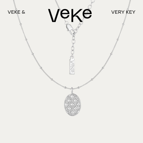 VEKE「菠萝」项链小众个性时尚简约几何高级感吊坠NC16543A