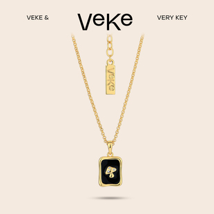 VEKE可刻字diy蘑菇吊牌輕奢珍珠項(xiàng)鏈小眾高級(jí)設(shè)計(jì)感原創(chuàng)925銀吊墜
