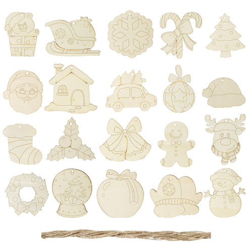 圣诞diy手工木质玩具绘画套装益智绘画模板宝宝涂鸦色学画画工具