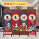 新式 饰墙 国潮屏风隔断客厅可移动折叠折屏现代餐厅饭店简约隔断装