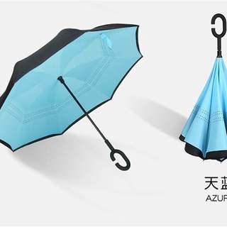 车用反向伞免持式汽车双层加大号C型晴雨定制反折长柄伞雨伞logo