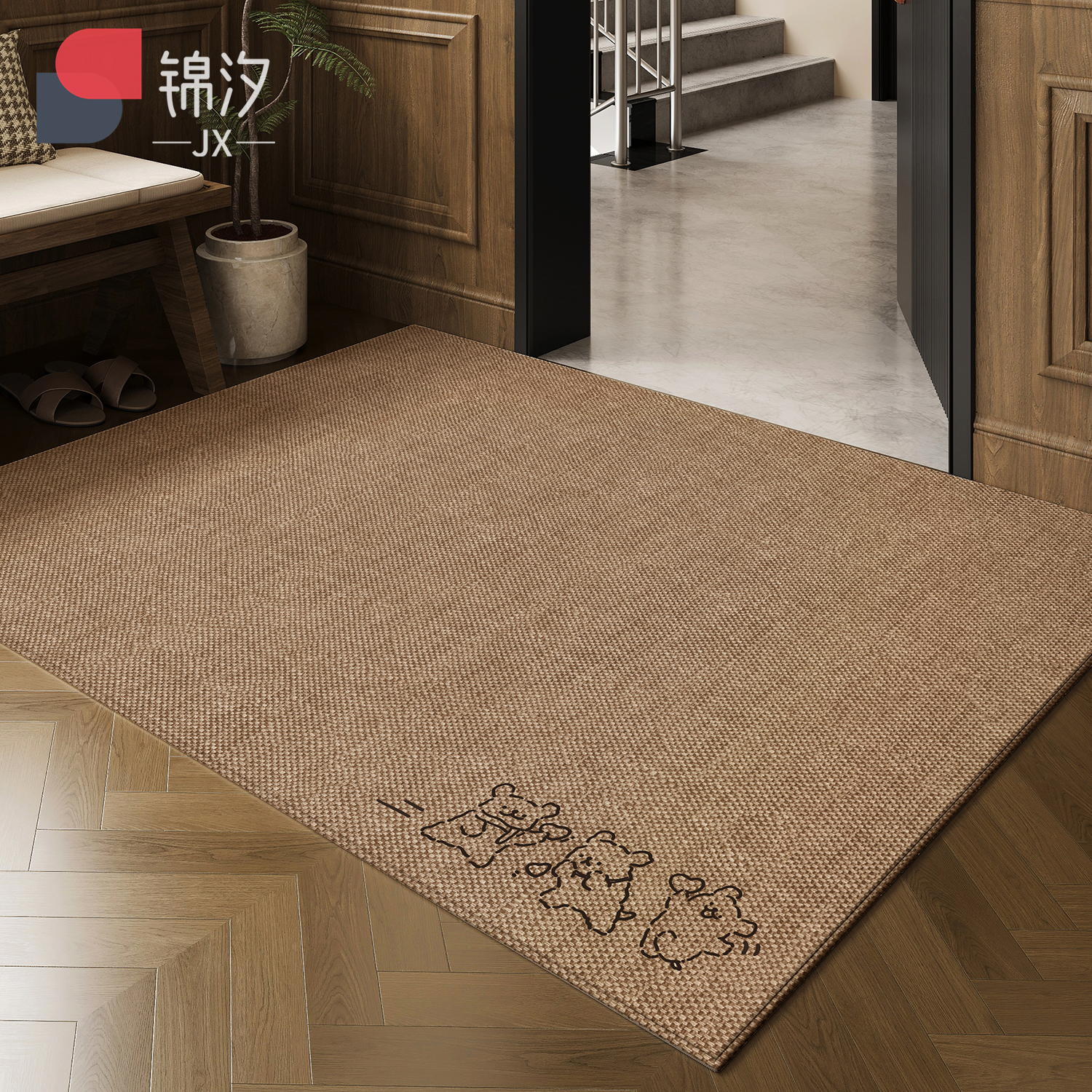 入户门地垫圈绒简约现代吸水防滑